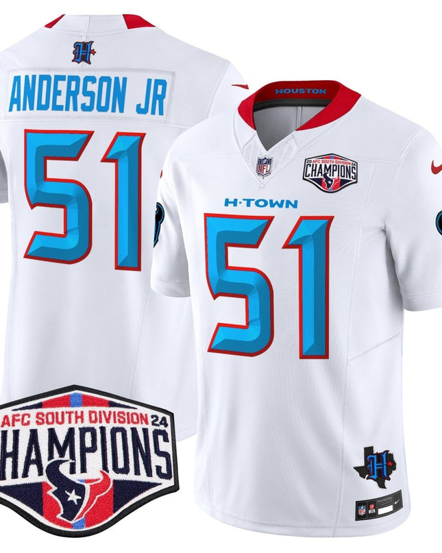 Men's Houston Texans 2024 AFC South Division Champions Patch Vapor Limited Jersey - All Stitched HOUTEX_KDZ - KINDOZY