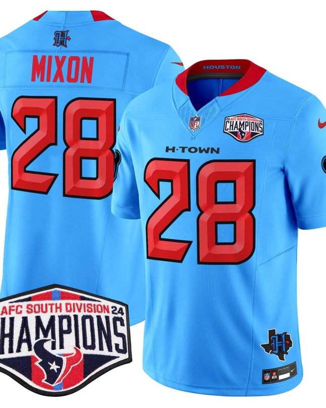 Men's Houston Texans 2024 AFC South Division Champions Patch Vapor Limited Jersey - All Stitched HOUTEX_KDZ - KINDOZY