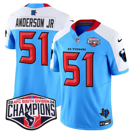 Men's Houston Texans 2024 AFC South Division Champions Patch Vapor Limited Jersey - All Stitched HOUTEX_KDZ - KINDOZY