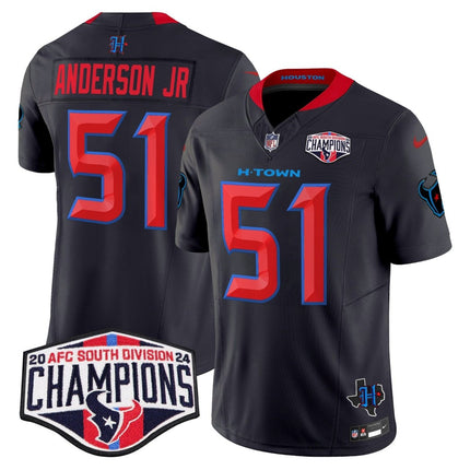 Men's Houston Texans 2024 AFC South Division Champions Patch Vapor Limited Jersey - All Stitched HOUTEX_KDZ - KINDOZY