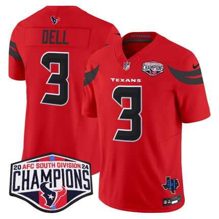 Men's Houston Texans 2024 AFC South Division Champions Patch Vapor Limited Jersey - All Stitched HOUTEX_KDZ - KINDOZY