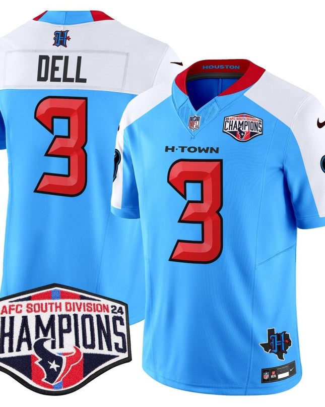 Men's Houston Texans 2024 AFC South Division Champions Patch Vapor Limited Jersey - All Stitched HOUTEX_KDZ - KINDOZY