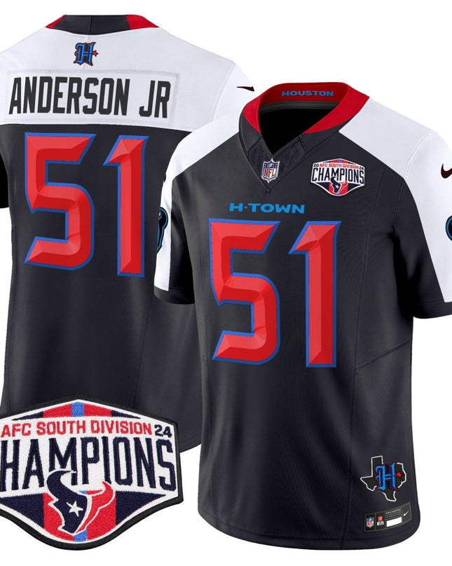 Men's Houston Texans 2024 AFC South Division Champions Patch Vapor Limited Jersey - All Stitched HOUTEX_KDZ - KINDOZY