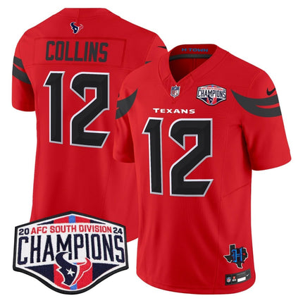 Men's Houston Texans 2024 AFC South Division Champions Patch Vapor Limited Jersey - All Stitched HOUTEX_KDZ - KINDOZY