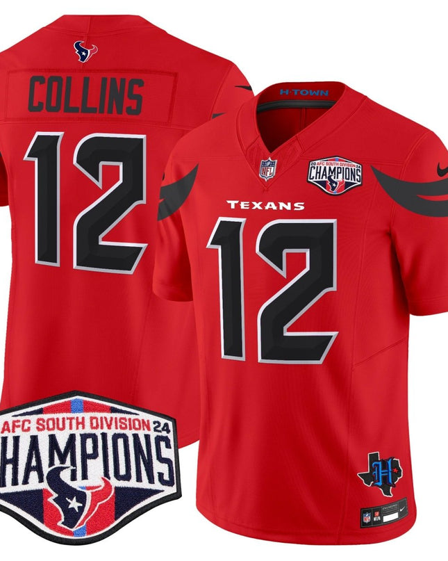 Men's Houston Texans 2024 AFC South Division Champions Patch Vapor Limited Jersey - All Stitched HOUTEX_KDZ - KINDOZY