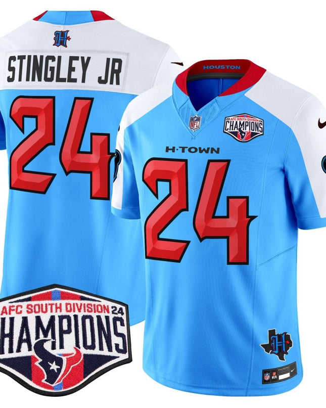 Men's Houston Texans 2024 AFC South Division Champions Patch Vapor Limited Jersey - All Stitched HOUTEX_KDZ - KINDOZY