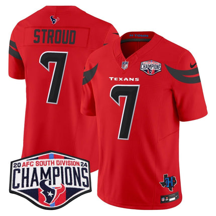 Men's Houston Texans 2024 AFC South Division Champions Patch Vapor Limited Jersey - All Stitched HOUTEX_KDZ - KINDOZY