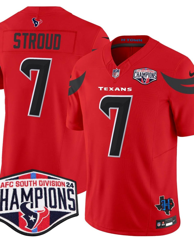 Men's Houston Texans 2024 AFC South Division Champions Patch Vapor Limited Jersey - All Stitched HOUTEX_KDZ - KINDOZY