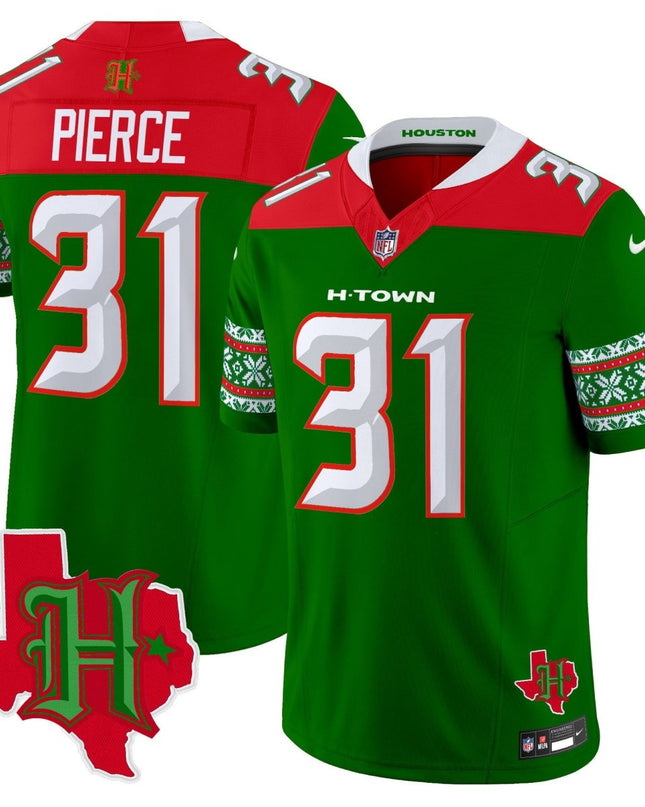 Men's Houston Texans 2024 Christmas Vapor Limited Jersey - All Stitched HOUTEX_KDZ - KINDOZY