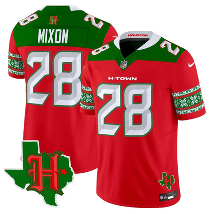 Men's Houston Texans 2024 Christmas Vapor Limited Jersey - All Stitched HOUTEX_KDZ - KINDOZY