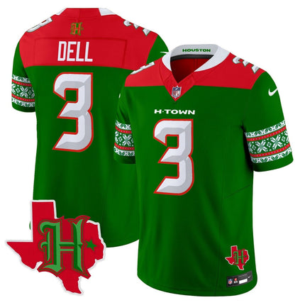 Men's Houston Texans 2024 Christmas Vapor Limited Jersey - All Stitched HOUTEX_KDZ - KINDOZY