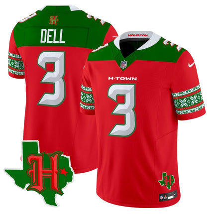 Men's Houston Texans 2024 Christmas Vapor Limited Jersey - All Stitched HOUTEX_KDZ - KINDOZY