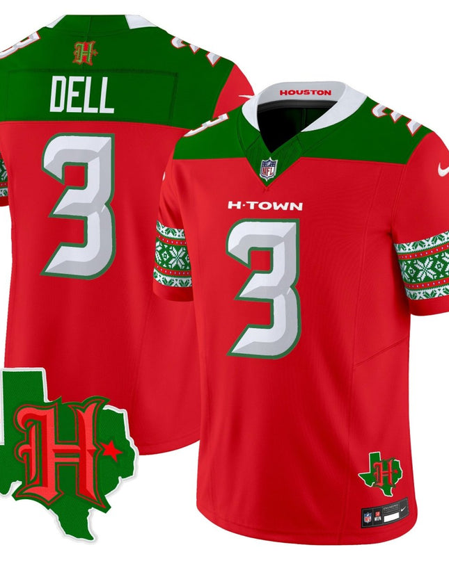 Men's Houston Texans 2024 Christmas Vapor Limited Jersey - All Stitched HOUTEX_KDZ - KINDOZY