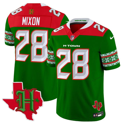 Men's Houston Texans 2024 Christmas Vapor Limited Jersey - All Stitched HOUTEX_KDZ - KINDOZY