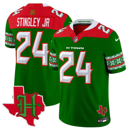 Men's Houston Texans 2024 Christmas Vapor Limited Jersey - All Stitched HOUTEX_KDZ - KINDOZY