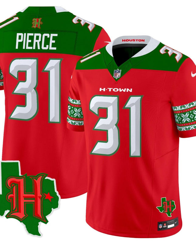Men's Houston Texans 2024 Christmas Vapor Limited Jersey - All Stitched HOUTEX_KDZ - KINDOZY
