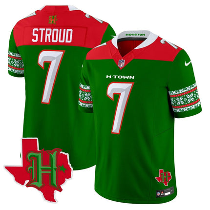 Men's Houston Texans 2024 Christmas Vapor Limited Jersey - All Stitched HOUTEX_KDZ - KINDOZY