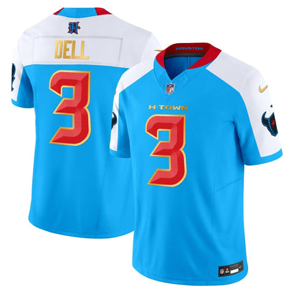 Men's Houston Texans 2024 Gold Trim Vapor Limited Jersey - All Stitched HOUTEX_KDZ - KINDOZY