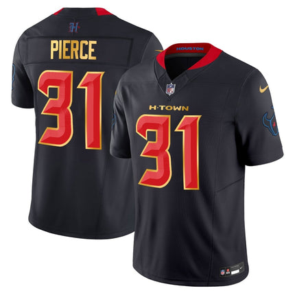 Men's Houston Texans 2024 Gold Trim Vapor Limited Jersey - All Stitched HOUTEX_KDZ - KINDOZY