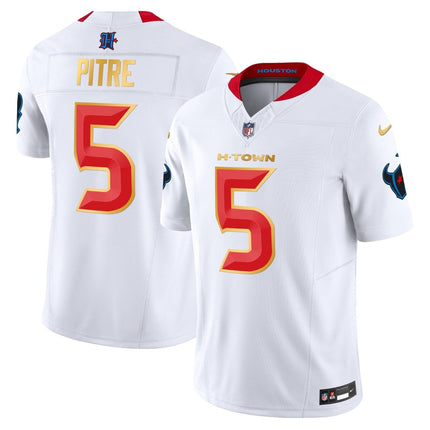 Men's Houston Texans 2024 Gold Trim Vapor Limited Jersey - All Stitched HOUTEX_KDZ - KINDOZY