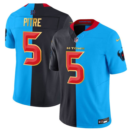 Men's Houston Texans 2024 Gold Trim Vapor Limited Jersey - All Stitched HOUTEX_KDZ - KINDOZY