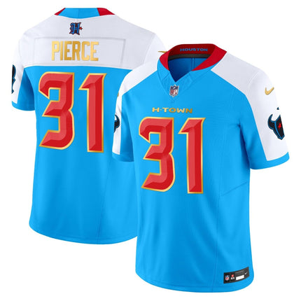 Men's Houston Texans 2024 Gold Trim Vapor Limited Jersey - All Stitched HOUTEX_KDZ - KINDOZY