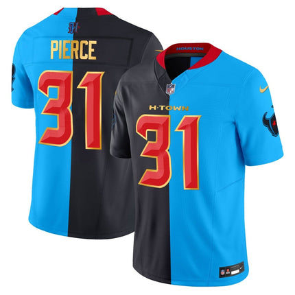 Men's Houston Texans 2024 Gold Trim Vapor Limited Jersey - All Stitched HOUTEX_KDZ - KINDOZY
