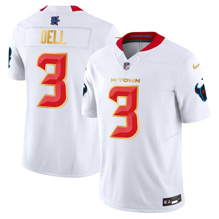 Men's Houston Texans 2024 Gold Trim Vapor Limited Jersey - All Stitched HOUTEX_KDZ - KINDOZY