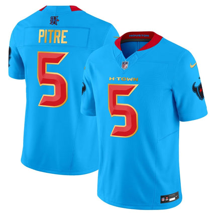 Men's Houston Texans 2024 Gold Trim Vapor Limited Jersey - All Stitched HOUTEX_KDZ - KINDOZY