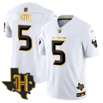 Men's Houston Texans 2024 Texas Patch Gold Vapor Limited Jersey - All Stitched HOUTEX_KDZ - KINDOZY