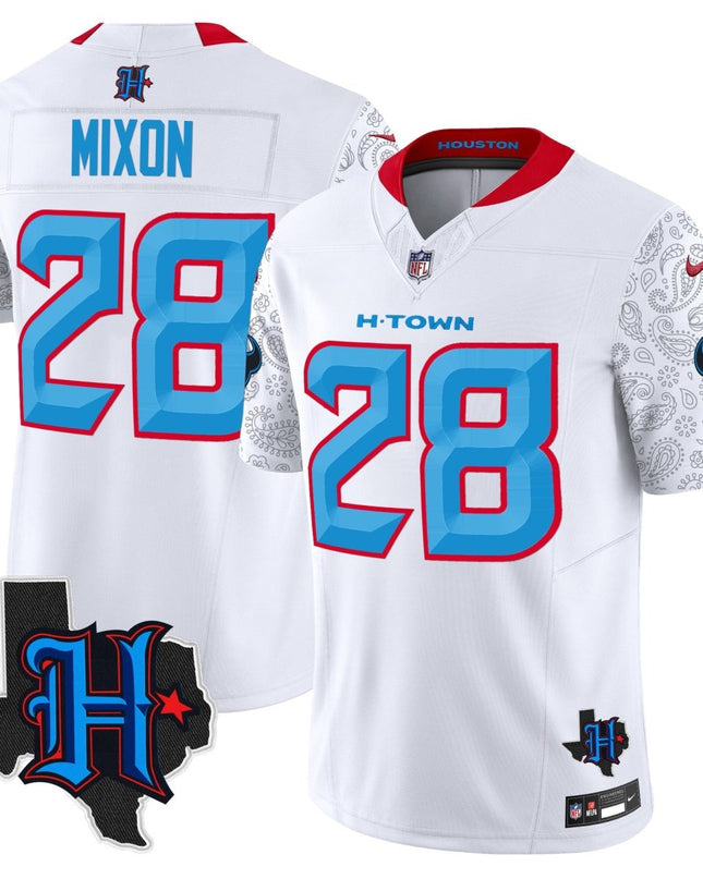 Men's Houston Texans 2024 Texas Patch Vapor Limited Jersey V4 - All Stitched HOUTEX_KDZ - KINDOZY