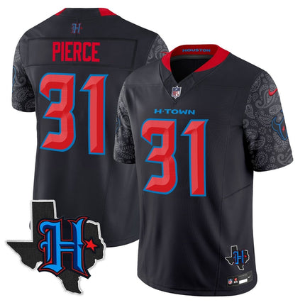 Men's Houston Texans 2024 Texas Patch Vapor Limited Jersey V4 - All Stitched HOUTEX_KDZ - KINDOZY