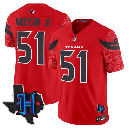 Men's Houston Texans 2024 Texas Patch Vapor Limited Jersey V4 - All Stitched HOUTEX_KDZ - KINDOZY