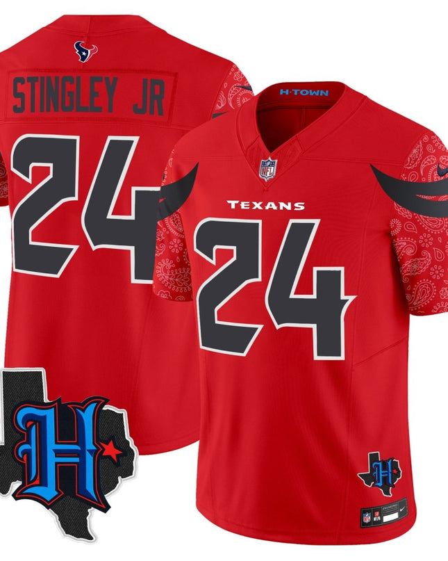 Men's Houston Texans 2024 Texas Patch Vapor Limited Jersey V4 - All Stitched HOUTEX_KDZ - KINDOZY
