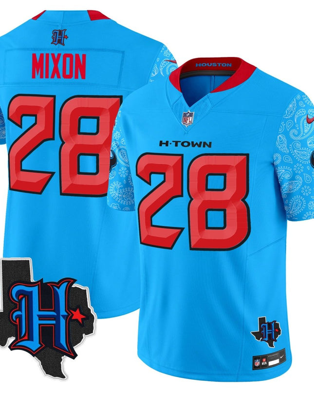 Men's Houston Texans 2024 Texas Patch Vapor Limited Jersey V4 - All Stitched HOUTEX_KDZ - KINDOZY