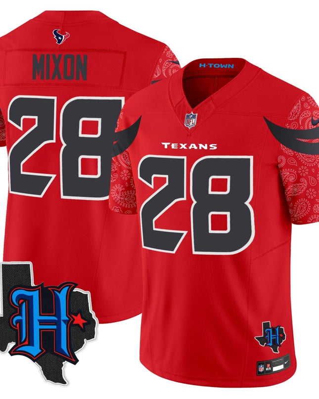 Men's Houston Texans 2024 Texas Patch Vapor Limited Jersey V4 - All Stitched HOUTEX_KDZ - KINDOZY