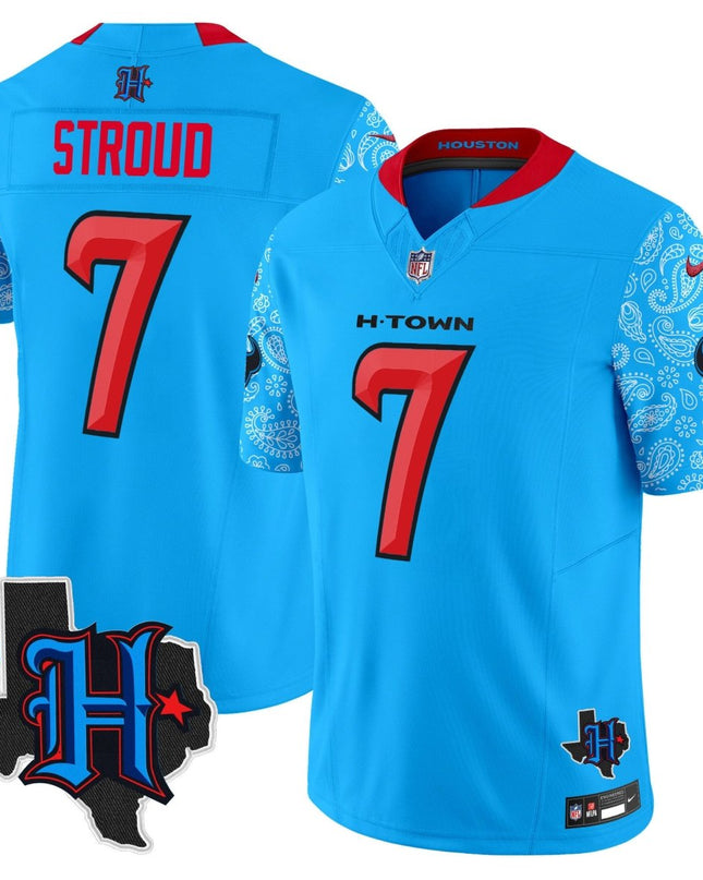 Men's Houston Texans 2024 Texas Patch Vapor Limited Jersey V4 - All Stitched HOUTEX_KDZ - KINDOZY