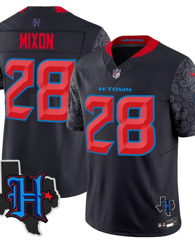 Men's Houston Texans 2024 Texas Patch Vapor Limited Jersey V4 - All Stitched HOUTEX_KDZ - KINDOZY