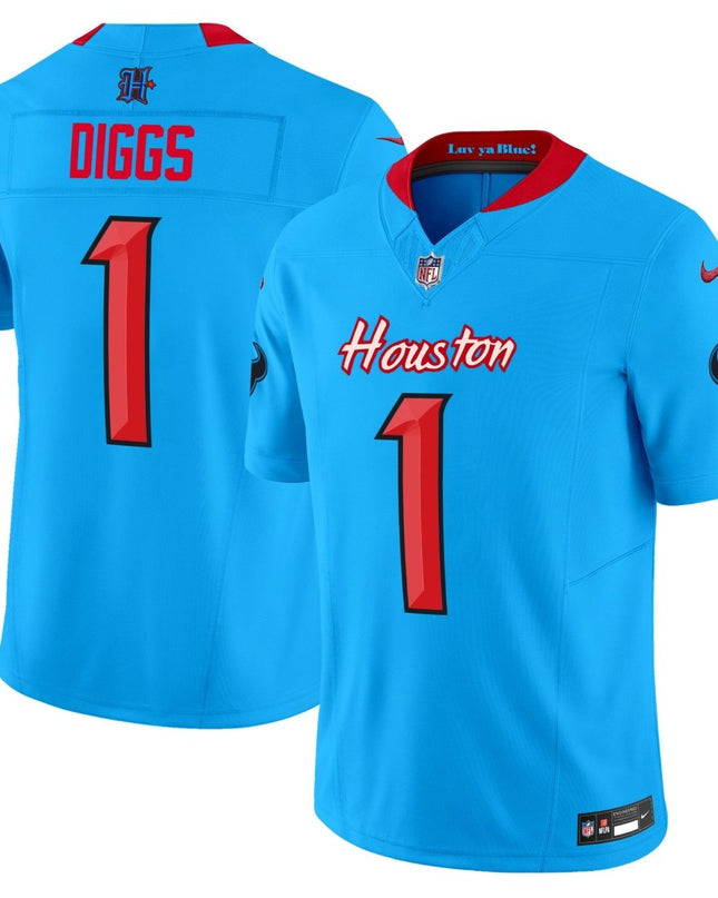 Men's Houston Texans 2024 Vapor Limited Jersey V4 - All Stitched HOUTEX_KDZ - KINDOZY