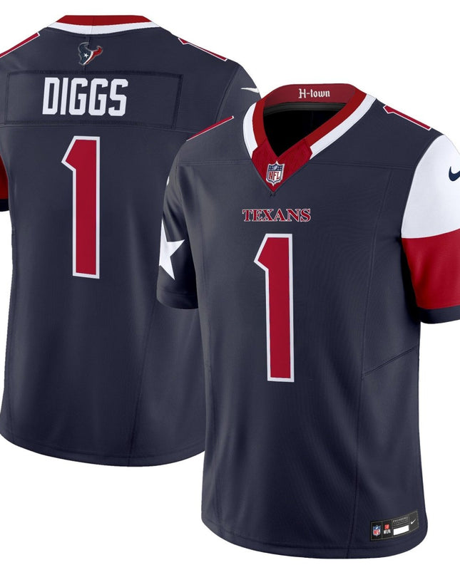Men's Houston Texans 2024 Vapor Limited Jersey V5 - All Stitched HOUTEX_KDZ - KINDOZY