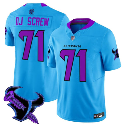 Men's Houston Texans 2025 DJ Screw Vapor Limited Jersey - All Stitched HOUTEX_KDZ - KINDOZY