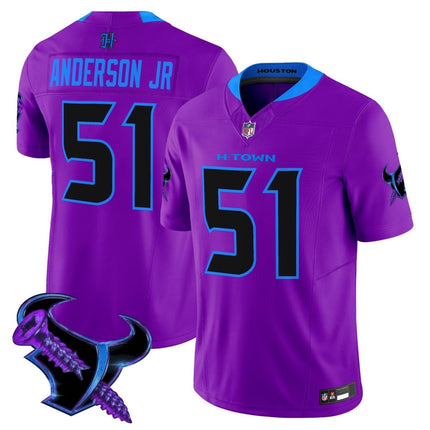 Men's Houston Texans 2025 DJ Screw Vapor Limited Jersey - All Stitched HOUTEX_KDZ - KINDOZY
