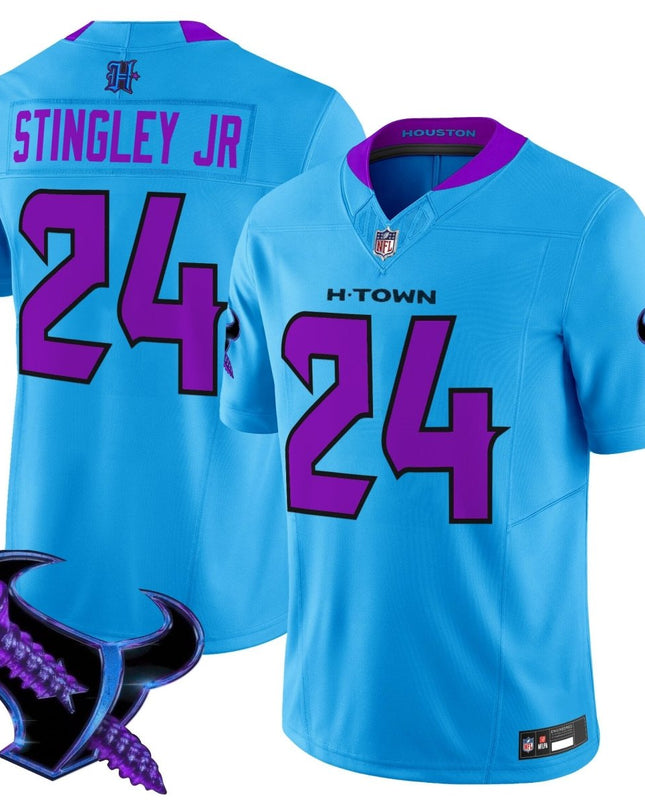 Men's Houston Texans 2025 DJ Screw Vapor Limited Jersey - All Stitched HOUTEX_KDZ - KINDOZY
