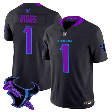 Men's Houston Texans 2025 DJ Screw Vapor Limited Jersey - All Stitched HOUTEX_KDZ - KINDOZY