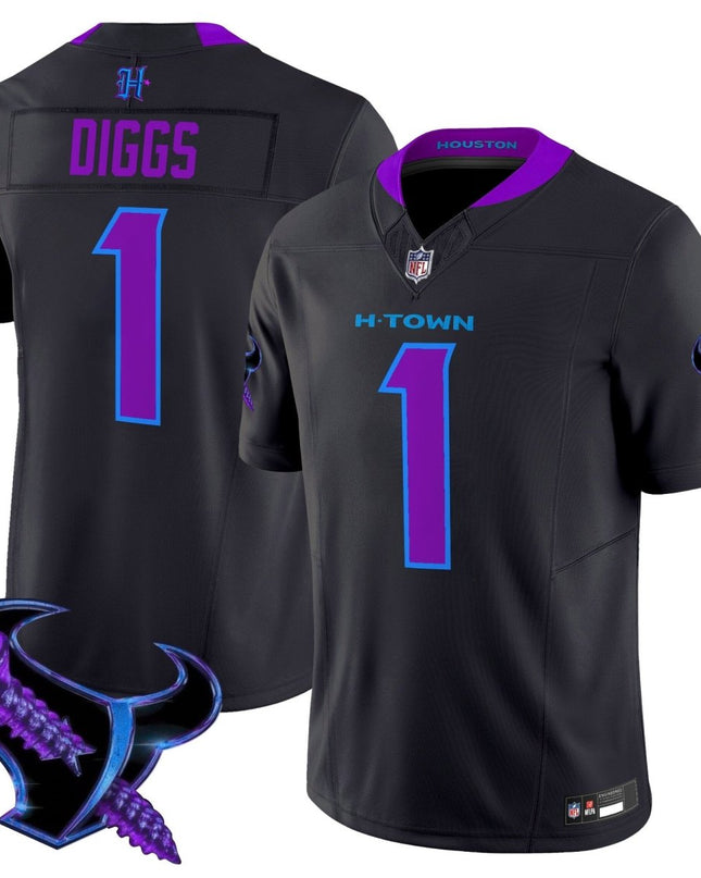 Men's Houston Texans 2025 DJ Screw Vapor Limited Jersey - All Stitched HOUTEX_KDZ - KINDOZY