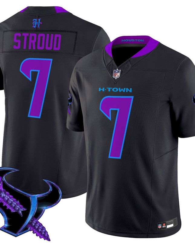 Men's Houston Texans 2025 DJ Screw Vapor Limited Jersey - All Stitched HOUTEX_KDZ - KINDOZY