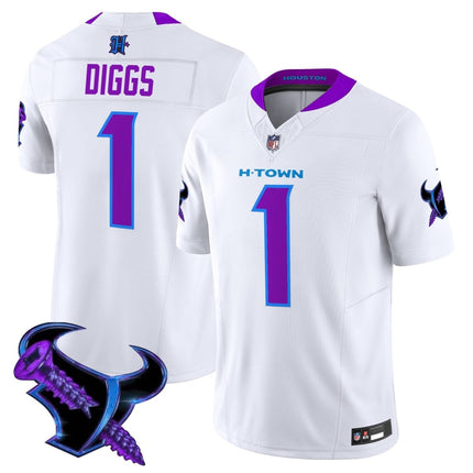 Men's Houston Texans 2025 DJ Screw Vapor Limited Jersey - All Stitched HOUTEX_KDZ - KINDOZY