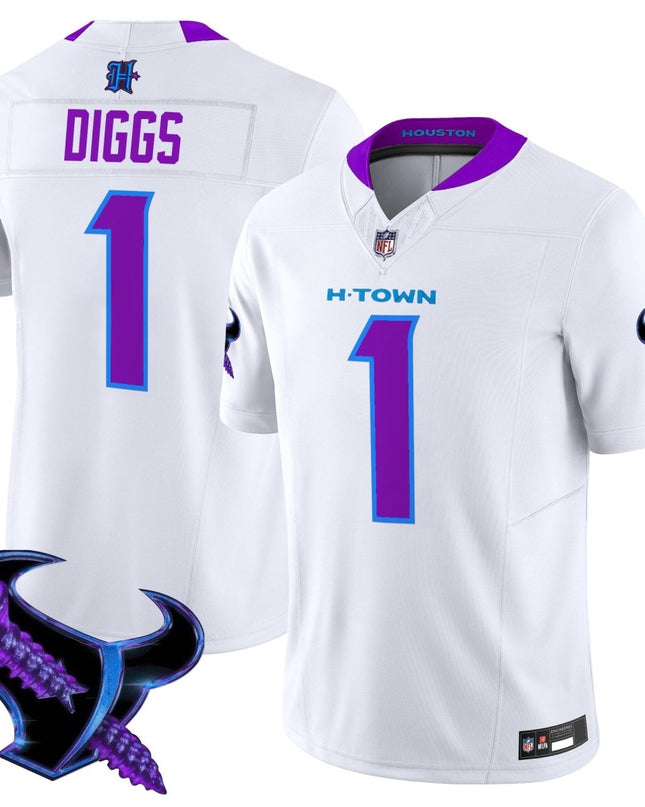 Men's Houston Texans 2025 DJ Screw Vapor Limited Jersey - All Stitched HOUTEX_KDZ - KINDOZY