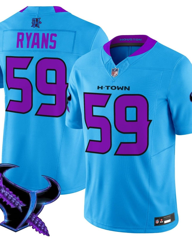 Men's Houston Texans 2025 DJ Screw Vapor Limited Jersey - All Stitched HOUTEX_KDZ - KINDOZY