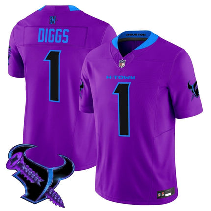 Men's Houston Texans 2025 DJ Screw Vapor Limited Jersey - All Stitched HOUTEX_KDZ - KINDOZY